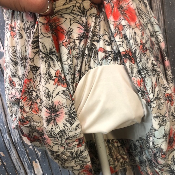 Candies Pleat Neck Poof Layer Skirt Dress - Picture 7 of 8